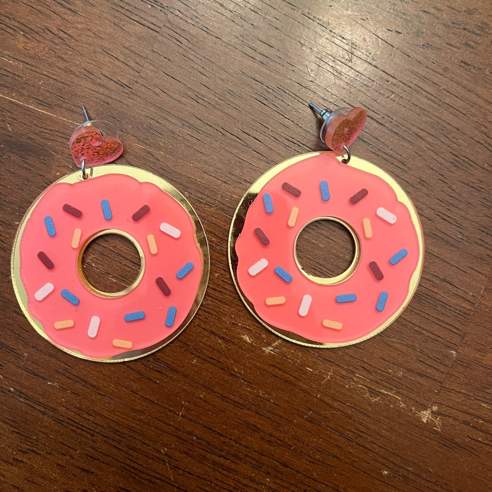 Universal Sprinkled Donut Earrings